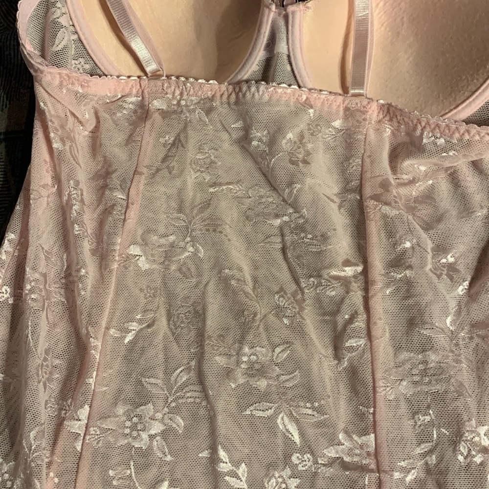 Pink floral lingerie